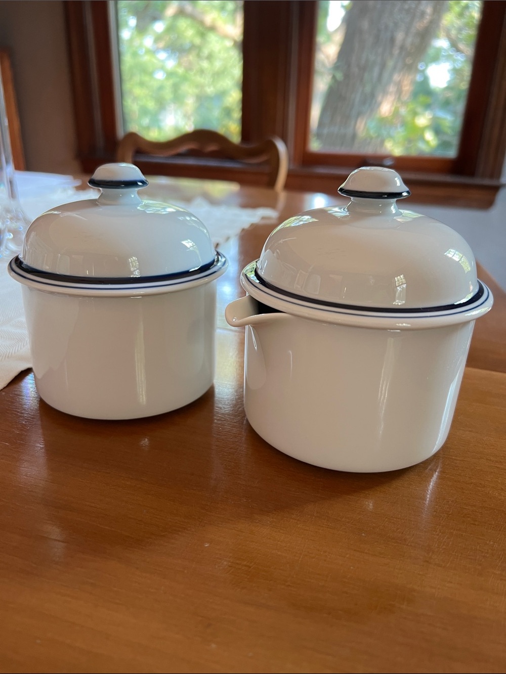 Vintage Dansk Bistro Christianhavn Blue Sugar and Creamer Set